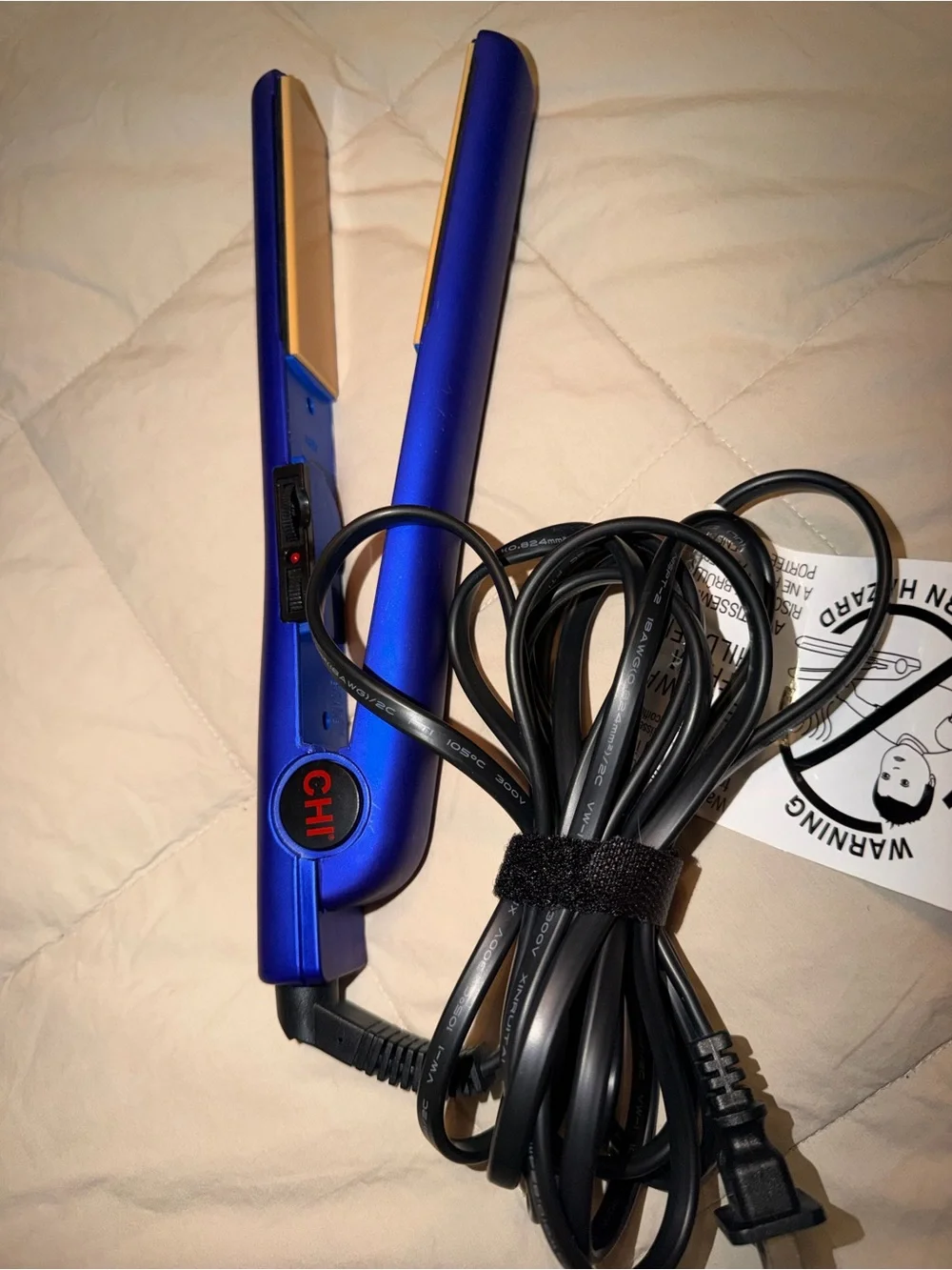 CHI Blue Ceramic Mini Flat Iron Straightener for Women